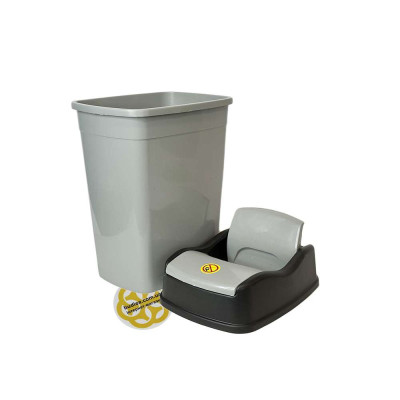 Будкрам купити Відро для сміття 25Л FLAT VORTEX пластик, сірий SNMZ Відро для сміття 25Л FLAT VORTEX пластик, сірий SNMZ 2