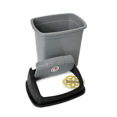 Будкрам купить Мусорное ведро 5Л FLAT CLICK пластик, серый SNMZ Мусорное ведро 5Л FLAT CLICK пластик, серый SNMZ 3