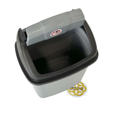 Будкрам купить Мусорное ведро 5Л FLAT CLICK пластик, серый SNMZ Мусорное ведро 5Л FLAT CLICK пластик, серый SNMZ 2