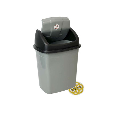 Будкрам купити Відро для сміття 10Л FLAT CLICK пластик, сірий SNMZ Відро для сміття 10Л FLAT CLICK пластик, сірий SNMZ 2