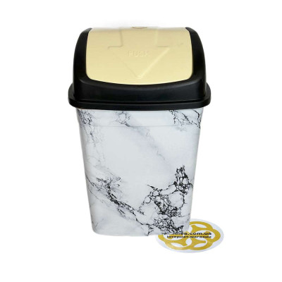 Будкрам купить Мусорное ведро 15Л DESIGN CLICK пластик, с узором SNMZ