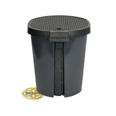 Будкрам купити Відро для сміття 11Л з педаллю FLAT овальне, темно-сірий SNMZ Відро для сміття 11Л з педаллю FLAT овальне, темно-сірий SNMZ 4
