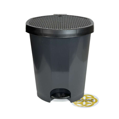 Будкрам купити Відро для сміття 30Л з педаллю FLAT овальне, пластик, темно-сірий+совок У ПОДАРУНОК SNMZ Відро для сміття 30Л з педаллю FLAT овальне, пластик, темно-сірий+совок У ПОДАРУНОК SNMZ 3
