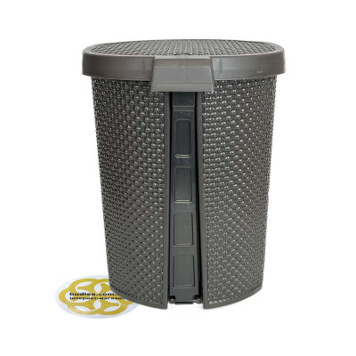 Будкрам купити Відро для сміття 18Л з педаллю RAINDROP овальне, пластик, шоколад SNMZ Відро для сміття 18Л з педаллю RAINDROP овальне, пластик, шоколад SNMZ 4