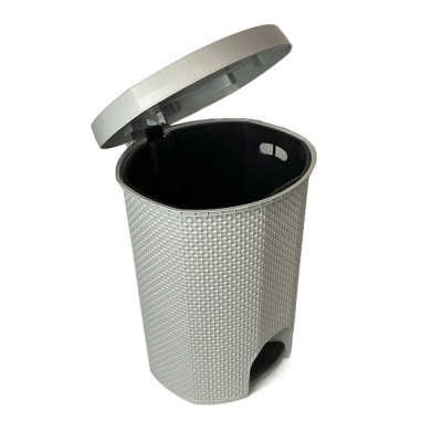 Будкрам купить Мусорное ведро 30Л с педалью RAINDROP овальное, пластик, серый SNMZ Мусорное ведро 30Л с педалью RAINDROP овальное, пластик, серый SNMZ 6