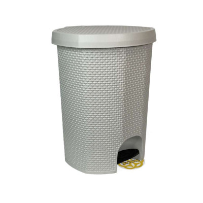 Будкрам купить Мусорное ведро 30Л с педалью RAINDROP овальное, пластик, серый SNMZ Мусорное ведро 30Л с педалью RAINDROP овальное, пластик, серый SNMZ 4