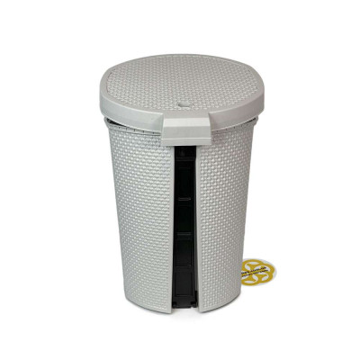 Будкрам купить Мусорное ведро 30Л с педалью RAINDROP овальное, пластик, серый SNMZ Мусорное ведро 30Л с педалью RAINDROP овальное, пластик, серый SNMZ 3