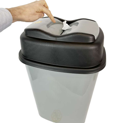 Будкрам купить Мусорное ведро 60Л FLAT VORTEX пластик, серый SNMZ Мусорное ведро 60Л FLAT VORTEX пластик, серый SNMZ 3