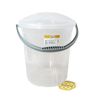 Будкрам купити Відро пластикове з кришкою та ручкою 20Л, кругле, прозоре+совок У ПОДАРУНОК SNMZ Відро пластикове з кришкою та ручкою 20Л, кругле, прозоре+совок У ПОДАРУНОК SNMZ 4