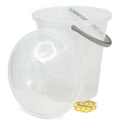 Будкрам купити Відро пластикове з кришкою та ручкою 20Л, кругле, прозоре+совок У ПОДАРУНОК SNMZ Відро пластикове з кришкою та ручкою 20Л, кругле, прозоре+совок У ПОДАРУНОК SNMZ 3