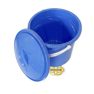 Будкрам купити Відро пластикове з кришкою та ручкою 10Л LUX, кругле, блакитний SNMZ Відро пластикове з кришкою та ручкою 10Л LUX, кругле, блакитний SNMZ 4