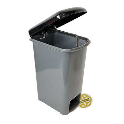 Будкрам купити Відро для сміття з педаллю 20 Л прямокутне, пластик, сірий SNMZ Відро для сміття з педаллю 20 Л прямокутне, пластик, сірий SNMZ 3