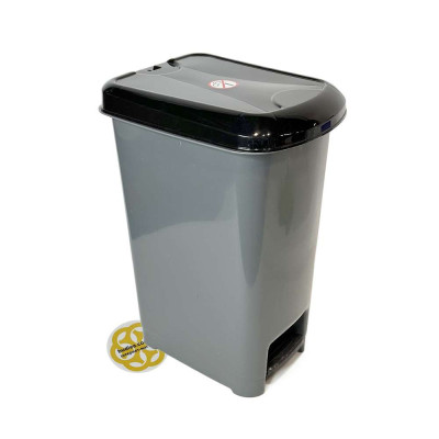 Будкрам купити Відро для сміття з педаллю 20 Л прямокутне, пластик, сірий SNMZ Відро для сміття з педаллю 20 Л прямокутне, пластик, сірий SNMZ 2