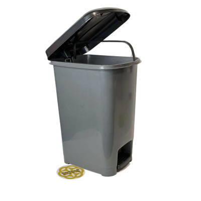 Будкрам купити Відро для сміття з педаллю 50 Л прямокутне, пластик, сірий+йоржик для унітазу В ПОДАРУНОК SNMZ Відро для сміття з педаллю 50 Л прямокутне, пластик, сірий+йоржик для унітазу В ПОДАРУНОК SNMZ 3