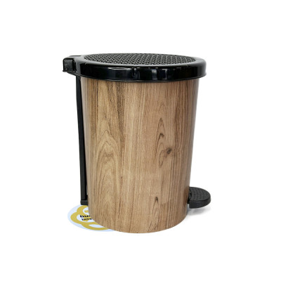 Будкрам купити Відро з педаллю WOOD 7Л, пластик, з візерунком та внутрішнім відром SNMZ Відро з педаллю WOOD 7Л, пластик, з візерунком та внутрішнім відром SNMZ 3