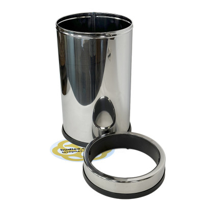 Будкрам купити Відро для сміття 27Л з притискним кільцем, нержавіюча сталь, хром VINKS Відро для сміття 27Л з притискним кільцем, нержавіюча сталь, хром VINKS 3