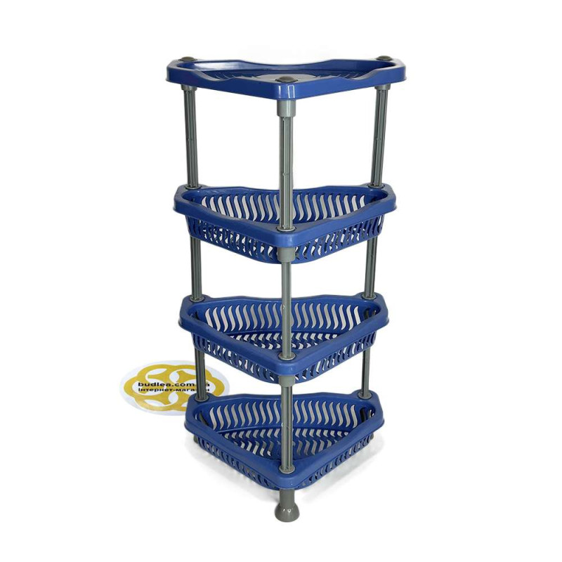 Будкрам купити Стелаж для ванної пластиковий на 4 полиці, синій SNMZ