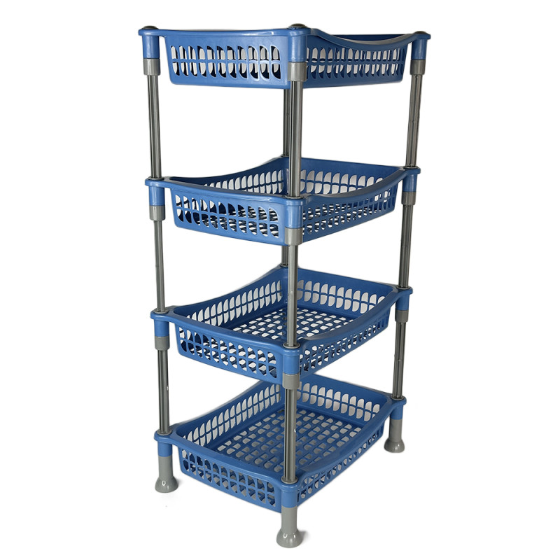 Будкрам купити Стелаж пластиковий на 4 полиці, прямокутний, синій SNMZ