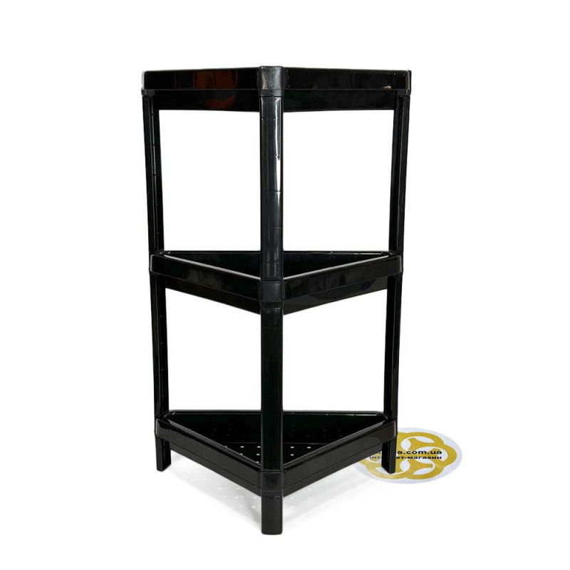 Будкрам купити Стелаж пластиковий TREND на 3 полиці, чорний SNMZ