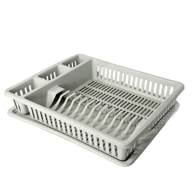 Будкрам купить Сушилка для посуды с поддоном, пластик, серый SNMZ