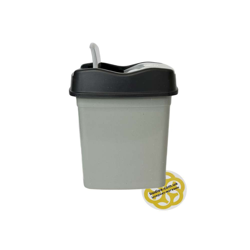 Будкрам купить Мусорное ведро 5Л FLAT VORTEX пластик, серый SNMZ