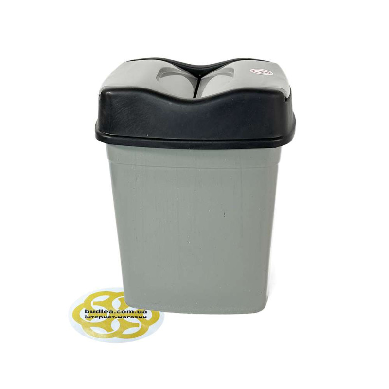 Будкрам купить Мусорное ведро 10Л FLAT VORTEX пластик, серый SNMZ