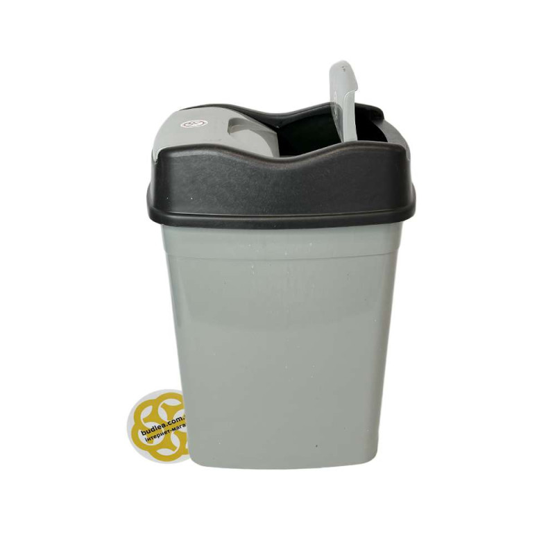 Будкрам купить Мусорное ведро 15Л FLAT VORTEX пластик, серый SNMZ