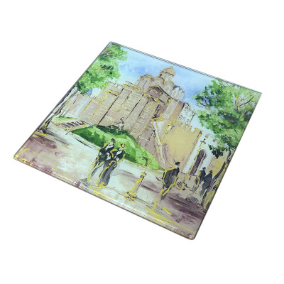 Будкрам купить Доска разделочная 30х30 см, стекло, рисунок Sanpreis Доска разделочная 30х30 см, стекло, рисунок Sanpreis 3