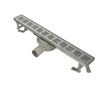 Будкрам купити Трап для душу CLASSIC LEGAL 60 см, горизонтальний, поворотний сифон, з гідрозатвором, решітка хвиля Sanpreis