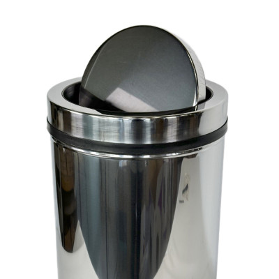 Будкрам купить Мусорное ведро 45Л поворотная крышка, нержавеющая сталь, хром VINKS Мусорное ведро 45Л поворотная крышка, нержавеющая сталь, хром VINKS 2