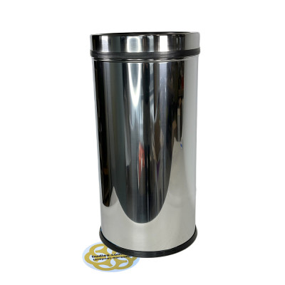 Будкрам купити Відро для сміття 45Л поворотна кришка, нержавіюча сталь, хром VINKS