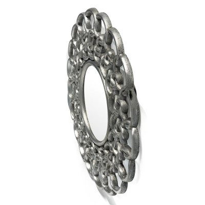 Будкрам купити Дзеркало кругле Ланцюги Ø94 см з фаскою 10 мм, настінне велике, різьблена рама МДФ Sanpreis Дзеркало кругле Ланцюги Ø94 см з фаскою 10 мм, настінне велике, різьблена рама МДФ Sanpreis 2