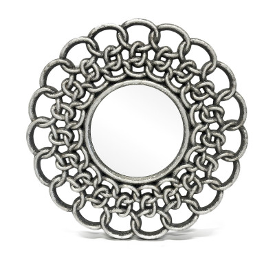 Будкрам купить Зеркало круглое ЦЕПИ Ø65 см настенное большое, рама резная МДФ Sanpreis