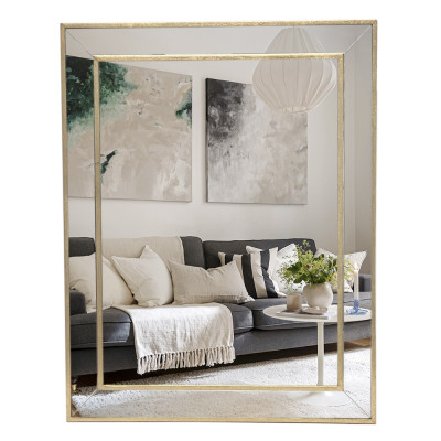 Будкрам купить Зеркало настенное большое 70х90, рама МДФ поталь золото Sanpreis Зеркало настенное большое 70х90, рама МДФ поталь золото Sanpreis 2