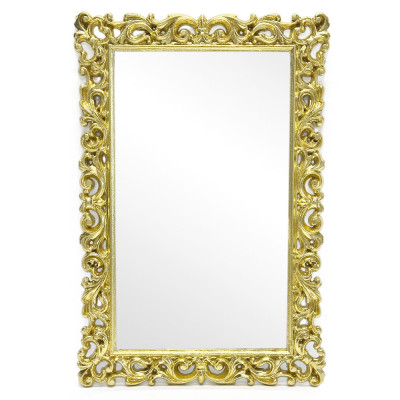Будкрам купить Зеркало настенное 60х90 см, рама МДФ резная, поталь золото Sanpreis