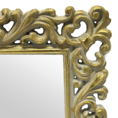 Будкрам купити Дзеркало настінне 61х75 см, рама МДФ різьблена, золото Sanpreis Дзеркало настінне 61х75 см, рама МДФ різьблена, золото Sanpreis 2