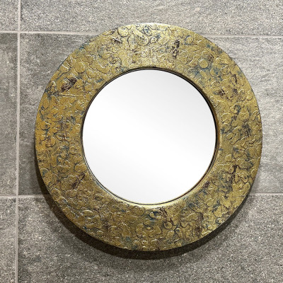 Будкрам купити Дзеркало кругле Ø41.5 см настінне золото порожнє Sanpreis Дзеркало кругле Ø41.5 см настінне золото порожнє Sanpreis 6