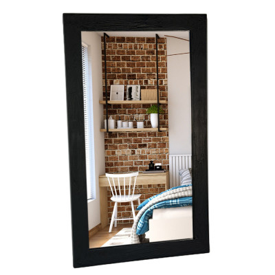 Будкрам купить Зеркало настенное 45х77, рама МДФ, прямоугольное, черный Sanpreis