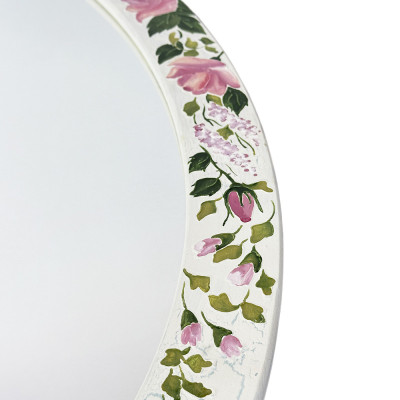 Будкрам купити Дзеркало овальне 56.5х75 см настінне велике, рама МДФ, вітраж Sanpreis Дзеркало овальне 56.5х75 см настінне велике, рама МДФ, вітраж Sanpreis 4