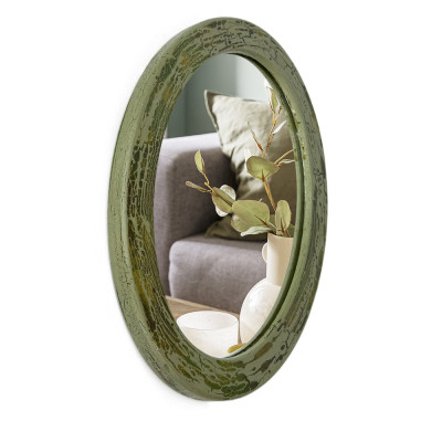 Будкрам купить Зеркало овальное Military 24.5х33 см, настенное Sanpreis