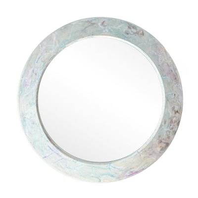 Будкрам купить Зеркало  круглое Ø39 см  настенное, МДФ под мрамор Sanpreis