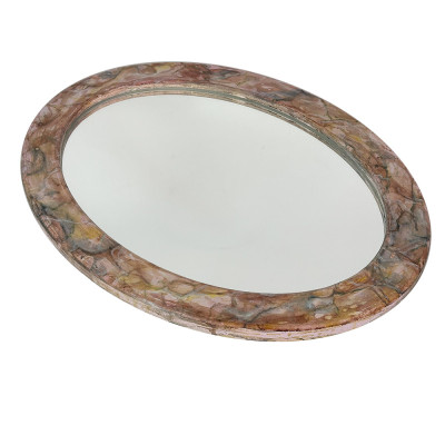 Будкрам купить Зеркало овальное Мрамор 31.5х41.5 см, настенное Sanpreis Зеркало овальное Мрамор 31.5х41.5 см, настенное Sanpreis 5
