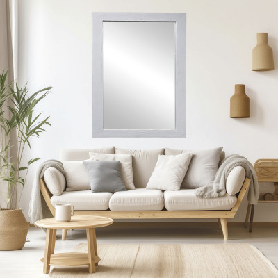 Будкрам купить Зеркало настенное 70х90 см, рама МДФ белый Sanpreis Зеркало настенное 70х90 см, рама МДФ белый Sanpreis 2