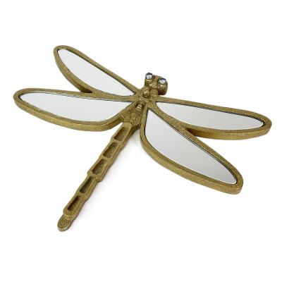 Будкрам купить Зеркало декоративное СТРЕКОЗА 30х50 см, настенное, поталь золото Sanpreis