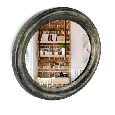 Будкрам купити Дзеркало овальне 37х46 см настінне, графіт, золото поталь Sanpreis Дзеркало овальне 37х46 см настінне, графіт, золото поталь Sanpreis 3