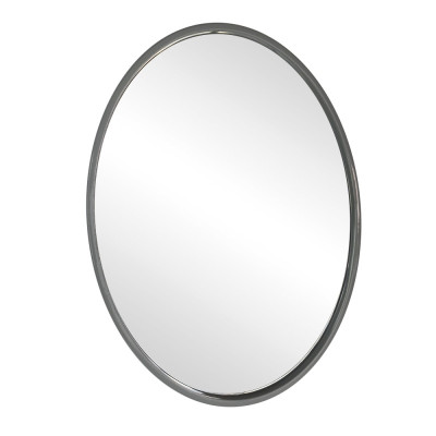 Будкрам купить Зеркало овальное 48.5х65 см настенное большое, рама МДФ, серый Sanpreis