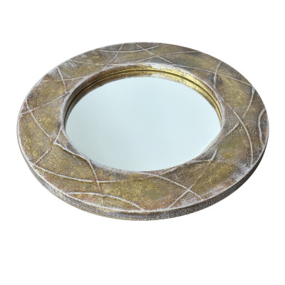 Будкрам купити Дзеркало кругле Ø40 см золото настінне поталь Sanpreis Дзеркало кругле Ø40 см золото настінне поталь Sanpreis 4