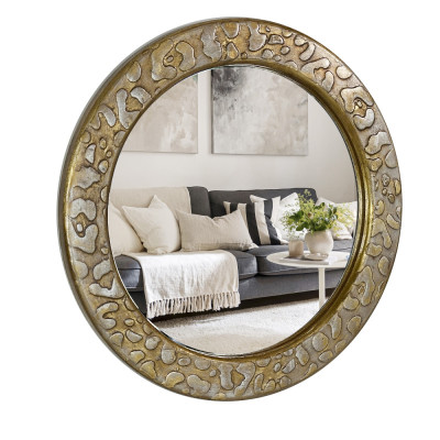 Будкрам купити Дзеркало кругле Ø35 см настінне, ліплення, золото Sanpreis Дзеркало кругле Ø35 см настінне, ліплення, золото Sanpreis 4