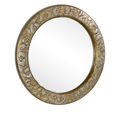 Будкрам купити Дзеркало кругле Ø35 см настінне, ліплення, золото Sanpreis