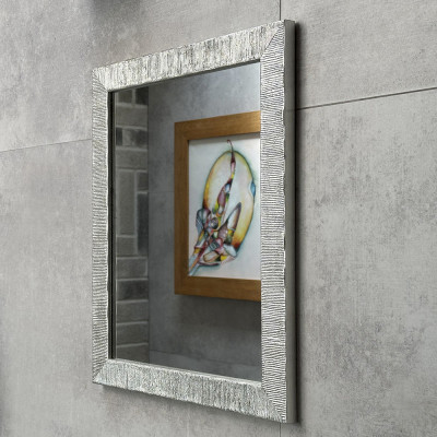 Будкрам купить Зеркало настенное 43х52 см в рамке, вертикальное, серебро Sanpreis Зеркало настенное 43х52 см в рамке, вертикальное, серебро Sanpreis 6